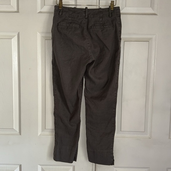 Peruvian Connection Gray Linen Blend Cropped Pants - Picture 2 of 7